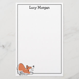 Papelaria Custom Corgi Cute Dog Art Stationery