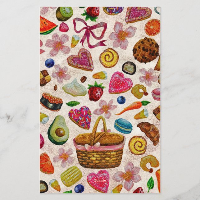 Papelaria Cute Pastry Confections Sweets (Verso)