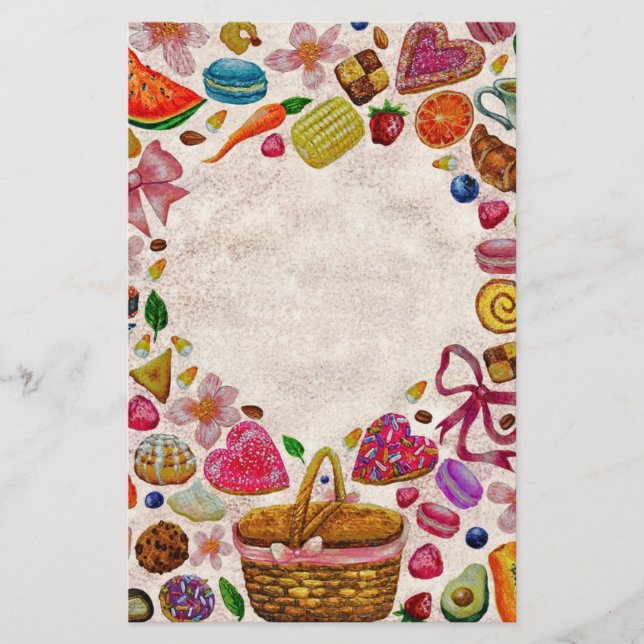 Papelaria Cute Pastry Confections Sweets (Frente)