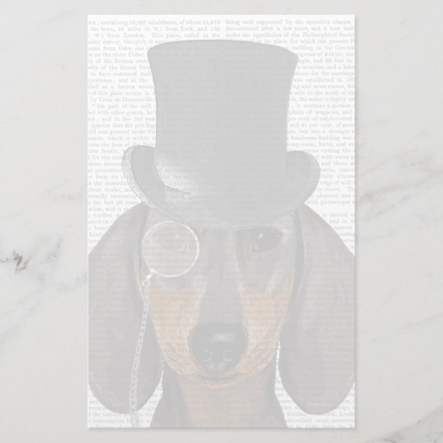 Papelaria Dachshund, Chapéu Formal e Chapéu (Frente)