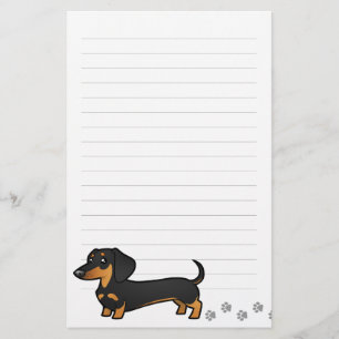 Papelaria Dachshund dos desenhos animados (alise o casaco)