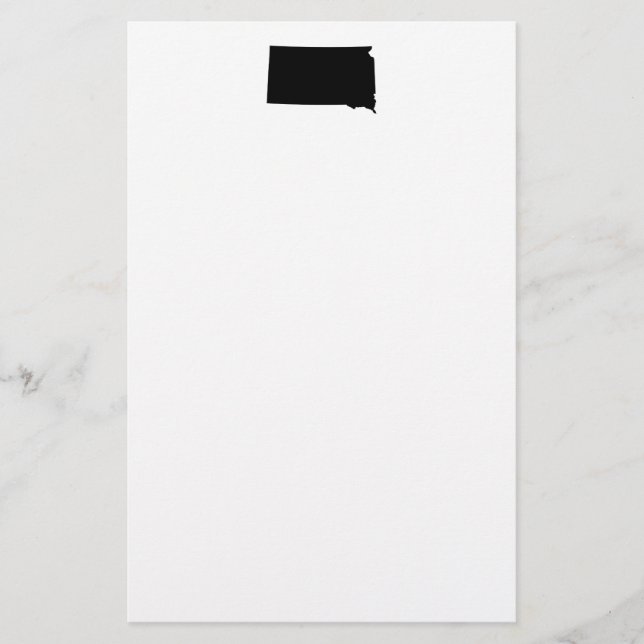 Papelaria Dakota do Sul em Preto e Branco (Frente)