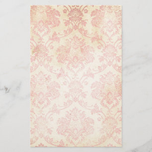 Papelaria Damasco cor-de-rosa do vintage