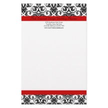 Damasco Preto/Branco com Ênfase Vermelha em Corrid