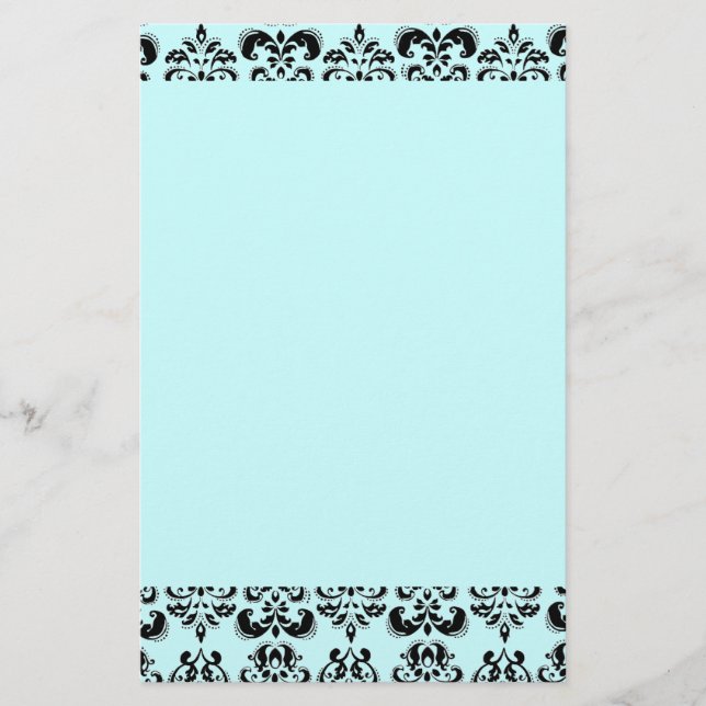 Papelaria DAMASK, azul (Frente)