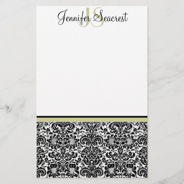 Papelaria Damask, Dourado (Frente)