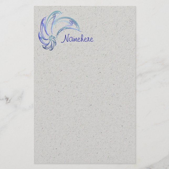 Papelaria Dança da arte abstracta dos golfinhos (Frente)