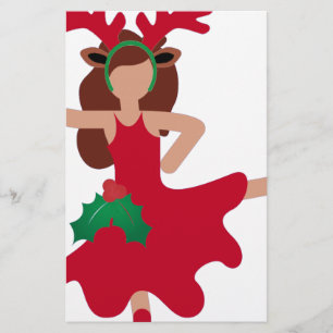 Papelaria dançarina do xmas flamenco emoji
