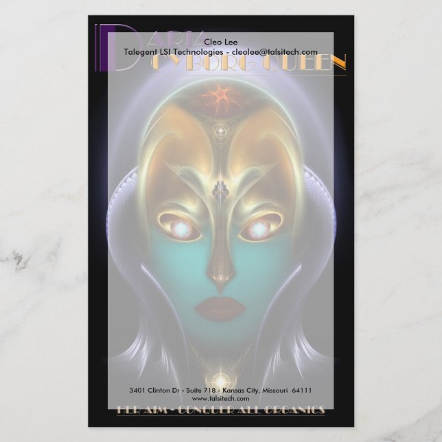 Papelaria Daria Cyborg Queen (Frente)