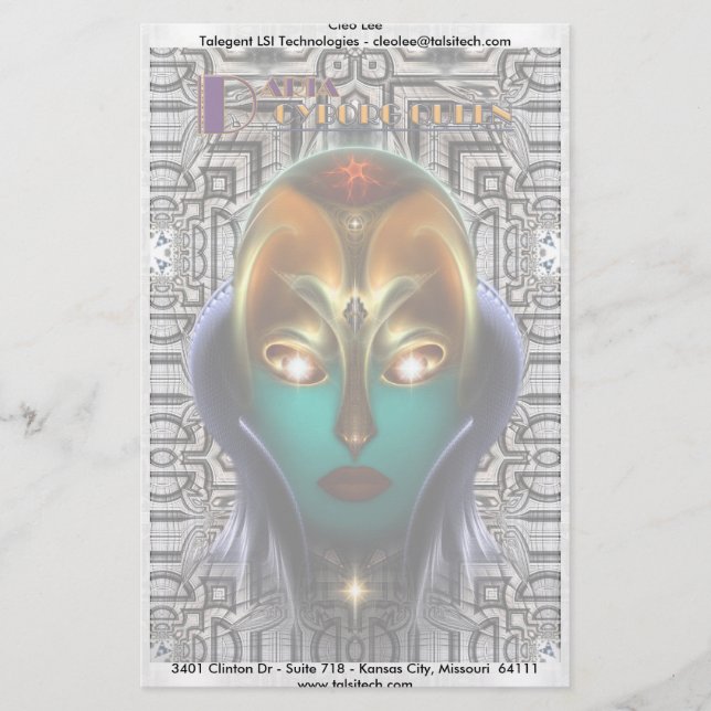 Papelaria Daria Cyborg Queen Tech (Frente)