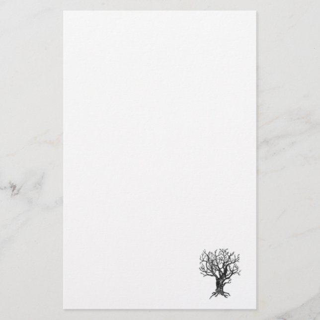Papelaria de Árvore de Inverno (Frente)