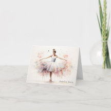 Papelaria de Cartão de Agradecimento de Ballet Per