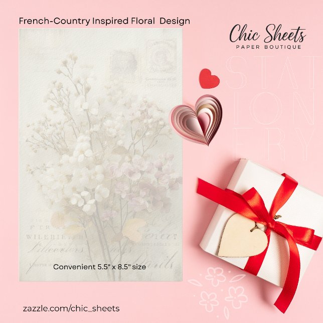 Papelaria de Design Floral Vintage Shabby-Chic (Criador carregado)