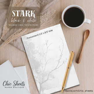 Papelaria de Design Stark Black & White Shabby Chi
