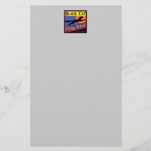 Papelaria de Dia das Bruxas de Cat Negra (Frente)