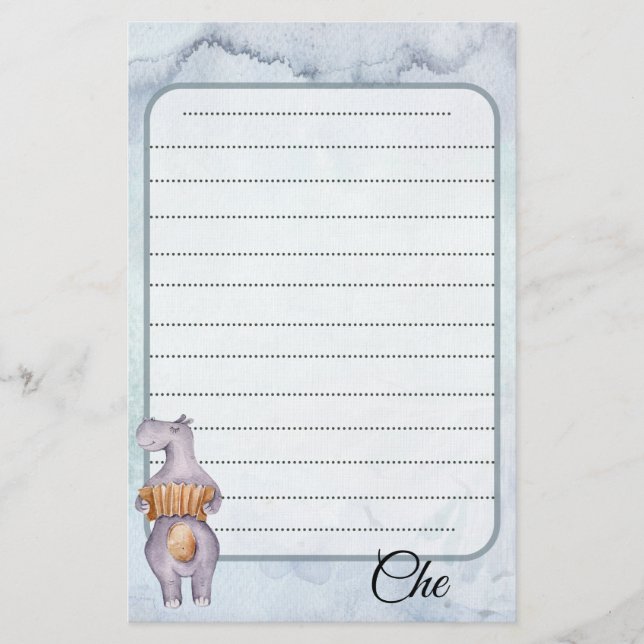 Papelaria de Escrevendo Musical Vintage (Frente)