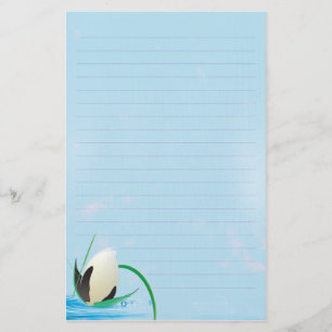 papelaria de flores de água