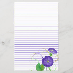 Papelaria de Flores de Ipoméia Roxa