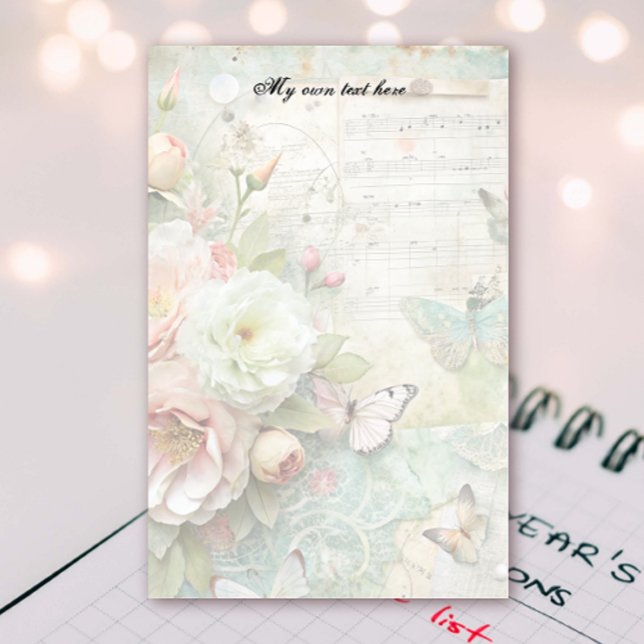 Papelaria de Folhas de Carta Floral de Primavera (Criador carregado)