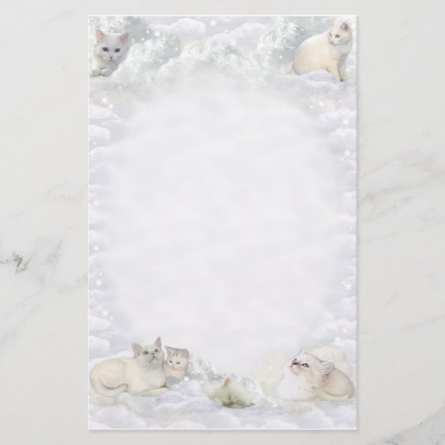 Papelaria 😽 de Gato Branco   (Frente)