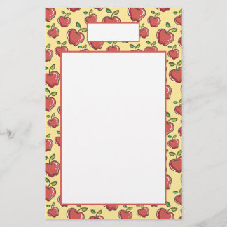 Papelaria de Maçãs Vermelhas Frescas