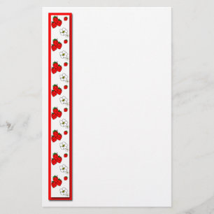 Papelaria de Morango e Flores