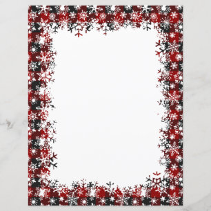 Papelaria de Natal com xadrez e neve