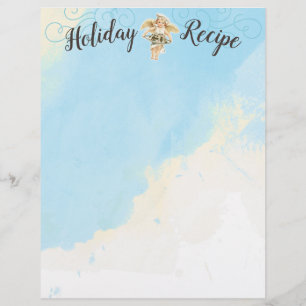 Papelaria de natal de chef de receitas de férias