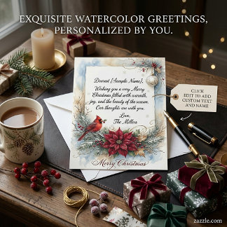 Papelaria de Natal em aquarela elegante