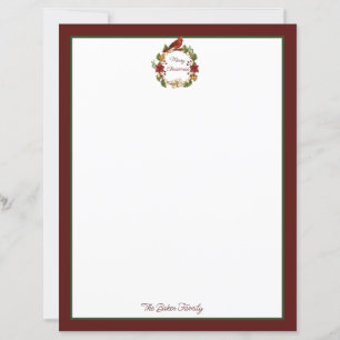 Papelaria de Natal grinalda de feriado