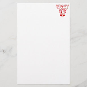 Papelaria de Natal Papel de carta com sino