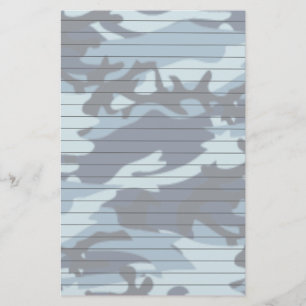 Papelaria De papel alinhado com Camo azul