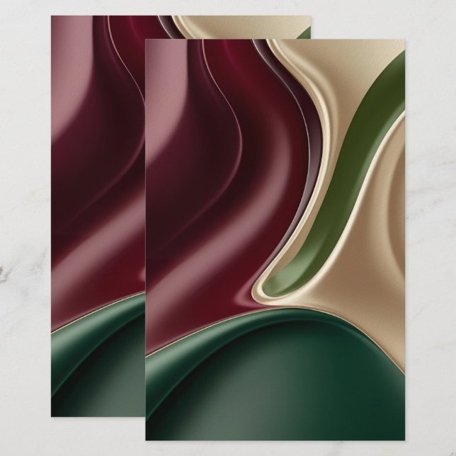 Papelaria de papel multiuso com gráfico elegante (Frente/Verso)