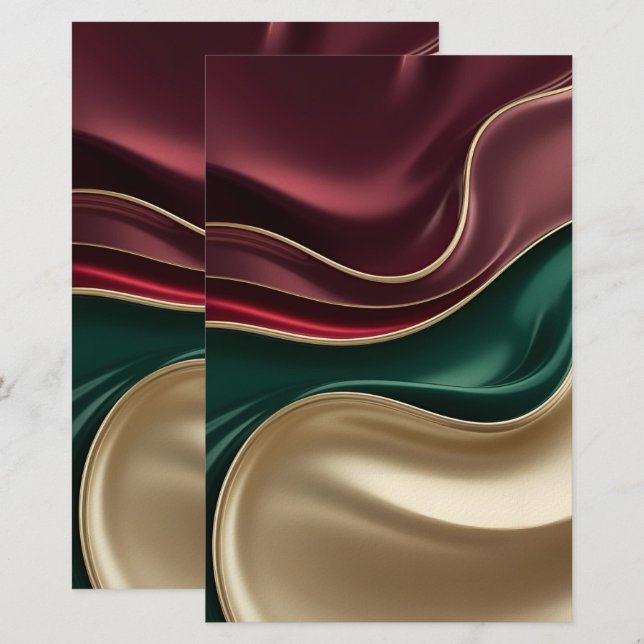 Papelaria de papel multiuso com gráfico elegante (Frente/Verso)