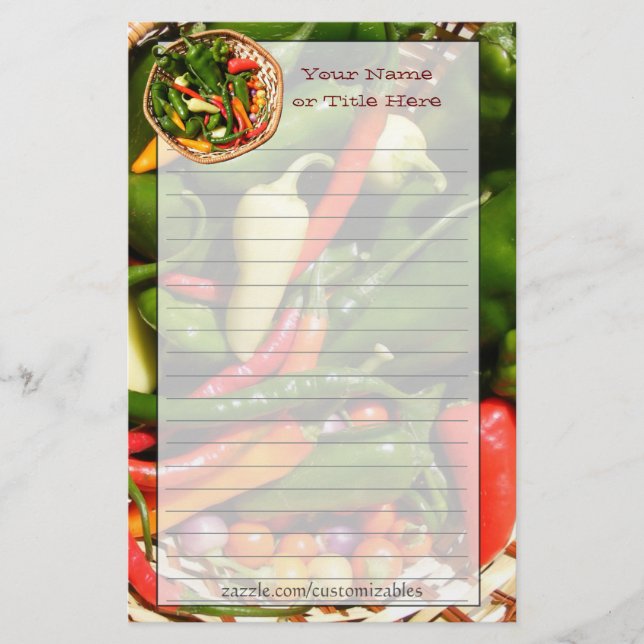 Papelaria de Pimentos Chili (Frente)
