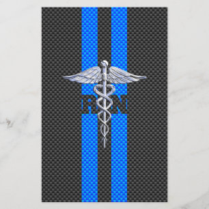 Papelaria Decoração da fibra do carbono do Caduceus do RN 