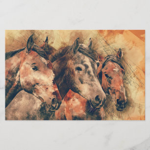 Papelaria Decoração de pintura por aquarela artística