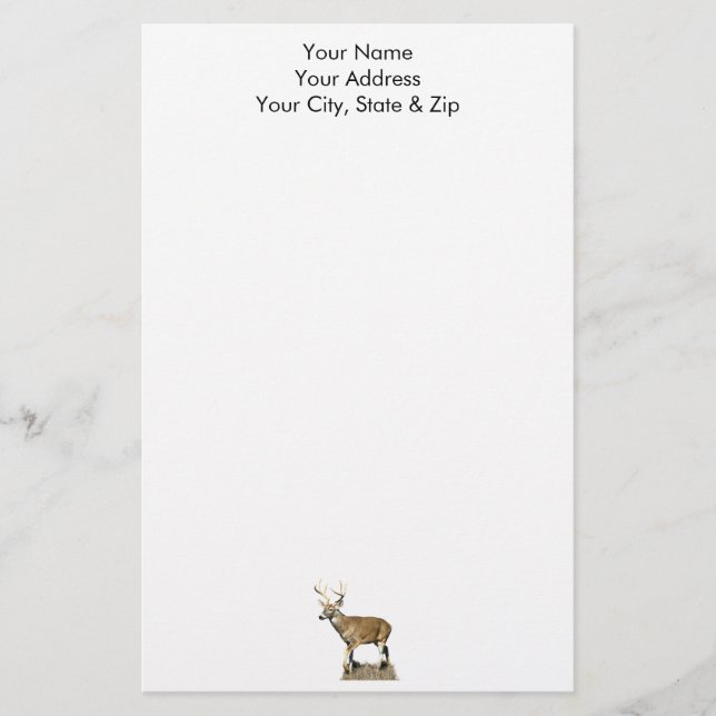 Papelaria Deer Buck Branco (Frente)