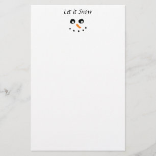 Papelaria Deixais lhe para nevar papel de carta do boneco de