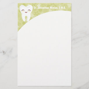 Papelaria Dente bonito - Papel de Carta Personalizado Verde