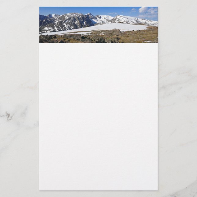 Papelaria Derretimento de Neve nas Montanhas Rochosas (Frente)