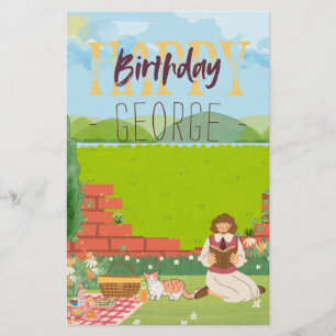 Papelaria Desejos de Picnic de tagem de Gato Personalizada