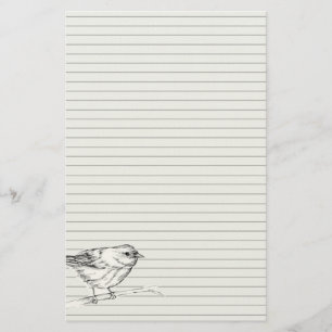 Papelaria Desenho de Ave a Tinta Fumaça Branca Natureza Vida