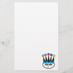 Papelaria desenho de bobo da corte retrô