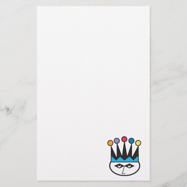 Papelaria desenho de bobo da corte retrô (Frente)