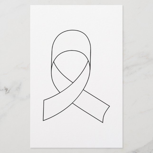 Papelaria Desenho de Fita Branca (Frente)