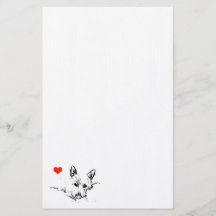 Desenho de um cão de Westie, papel de carta da