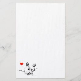 Papelaria Desenho de um cão de Westie, papel de carta da