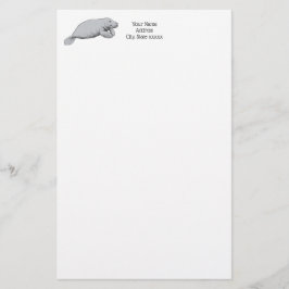 Papelaria Desenho do Vintage Manatee