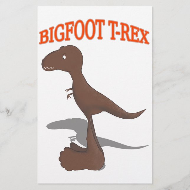 Papelaria Desenho T-Rex Bigfoot (Frente)